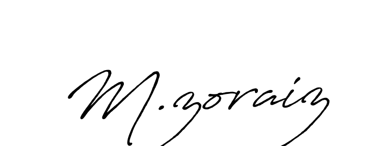 Also we have M.zoraiz name is the best signature style. Create professional handwritten signature collection using Antro_Vectra_Bolder autograph style. M.zoraiz signature style 7 images and pictures png