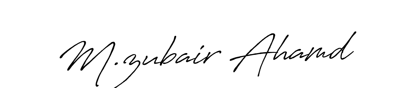 Also we have M.zubair Ahamd name is the best signature style. Create professional handwritten signature collection using Antro_Vectra_Bolder autograph style. M.zubair Ahamd signature style 7 images and pictures png