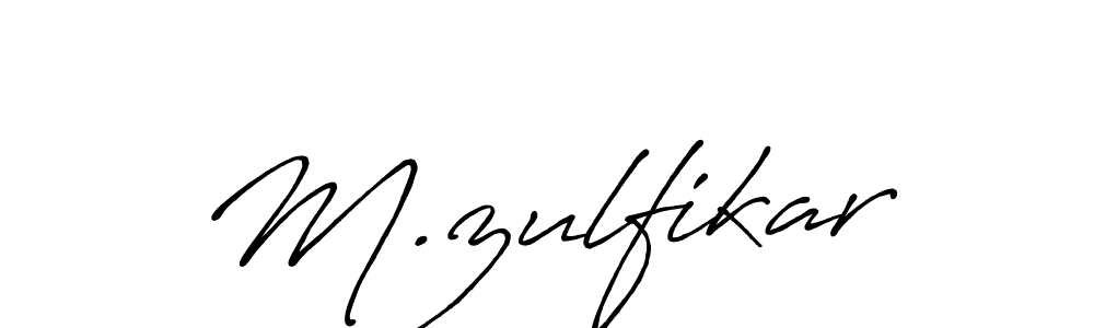 Also we have M.zulfikar name is the best signature style. Create professional handwritten signature collection using Antro_Vectra_Bolder autograph style. M.zulfikar signature style 7 images and pictures png