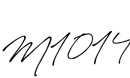 Use a signature maker to create a handwritten signature online. With this signature software, you can design (Antro_Vectra_Bolder) your own signature for name M1014. M1014 signature style 7 images and pictures png
