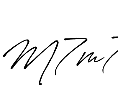 Create a beautiful signature design for name M7m7. With this signature (Antro_Vectra_Bolder) fonts, you can make a handwritten signature for free. M7m7 signature style 7 images and pictures png