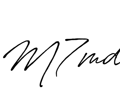 How to make M7md signature? Antro_Vectra_Bolder is a professional autograph style. Create handwritten signature for M7md name. M7md signature style 7 images and pictures png