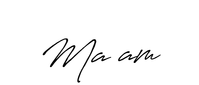 The best way (Antro_Vectra_Bolder) to make a short signature is to pick only two or three words in your name. The name Ma’am include a total of six letters. For converting this name. Ma’am signature style 7 images and pictures png