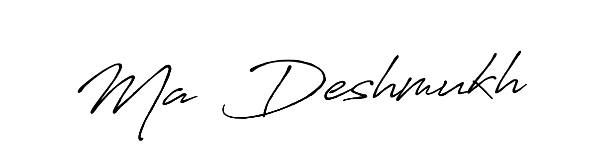 Design your own signature with our free online signature maker. With this signature software, you can create a handwritten (Antro_Vectra_Bolder) signature for name Ma  Deshmukh. Ma  Deshmukh signature style 7 images and pictures png