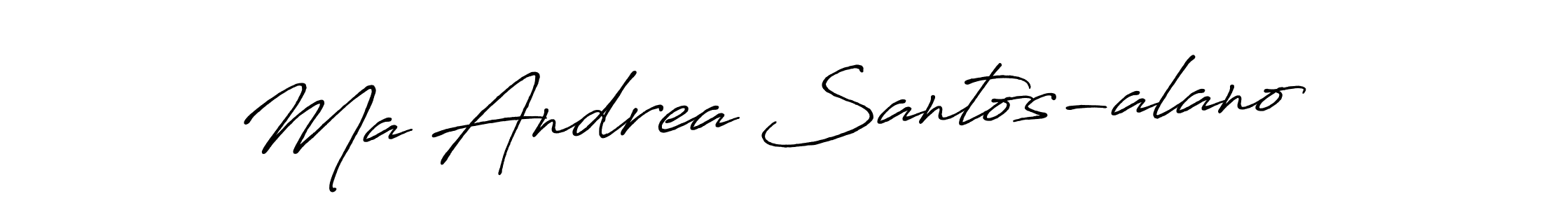 Design your own signature with our free online signature maker. With this signature software, you can create a handwritten (Antro_Vectra_Bolder) signature for name Ma Andrea Santos-alano. Ma Andrea Santos-alano signature style 7 images and pictures png