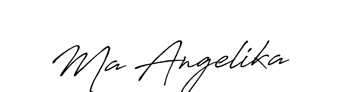 How to make Ma Angelika signature? Antro_Vectra_Bolder is a professional autograph style. Create handwritten signature for Ma Angelika name. Ma Angelika signature style 7 images and pictures png