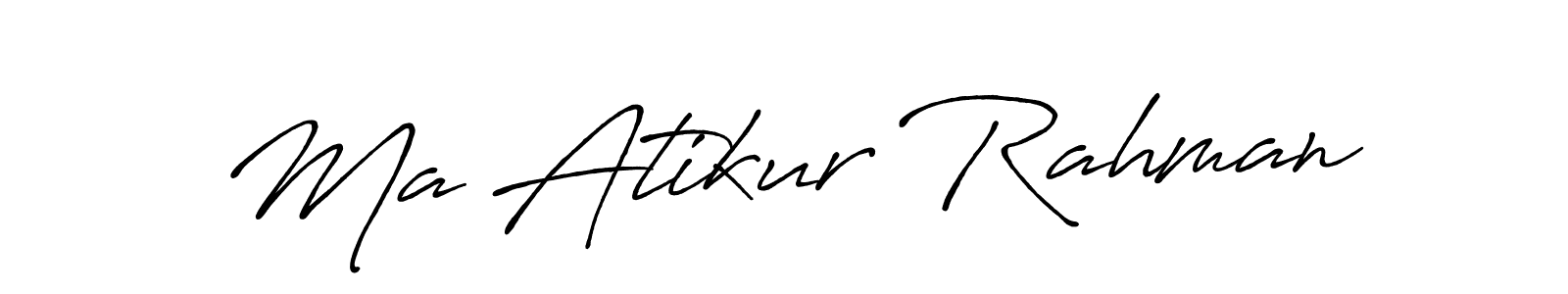 Similarly Antro_Vectra_Bolder is the best handwritten signature design. Signature creator online .You can use it as an online autograph creator for name Ma Atikur Rahman. Ma Atikur Rahman signature style 7 images and pictures png