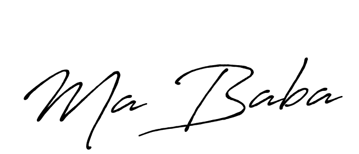 Create a beautiful signature design for name Ma Baba. With this signature (Antro_Vectra_Bolder) fonts, you can make a handwritten signature for free. Ma Baba signature style 7 images and pictures png