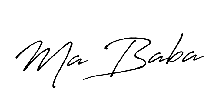 Create a beautiful signature design for name Ma Baba. With this signature (Antro_Vectra_Bolder) fonts, you can make a handwritten signature for free. Ma Baba signature style 7 images and pictures png