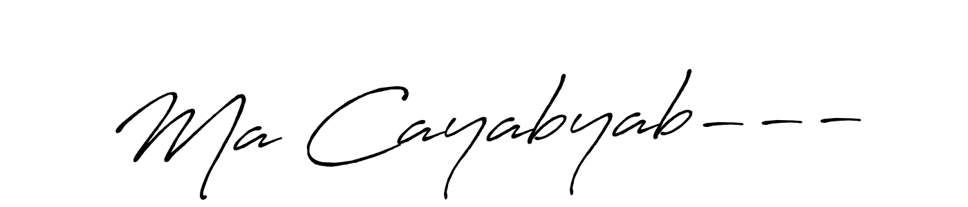 Similarly Antro_Vectra_Bolder is the best handwritten signature design. Signature creator online .You can use it as an online autograph creator for name Ma Cayabyab---. Ma Cayabyab--- signature style 7 images and pictures png