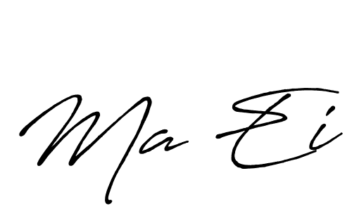 You should practise on your own different ways (Antro_Vectra_Bolder) to write your name (Ma Ei) in signature. don't let someone else do it for you. Ma Ei signature style 7 images and pictures png