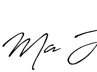 Design your own signature with our free online signature maker. With this signature software, you can create a handwritten (Antro_Vectra_Bolder) signature for name Ma J. Ma J signature style 7 images and pictures png