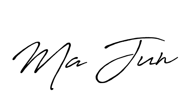 Create a beautiful signature design for name Ma Jun. With this signature (Antro_Vectra_Bolder) fonts, you can make a handwritten signature for free. Ma Jun signature style 7 images and pictures png