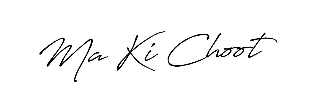 How to make Ma Ki Choot name signature. Use Antro_Vectra_Bolder style for creating short signs online. This is the latest handwritten sign. Ma Ki Choot signature style 7 images and pictures png