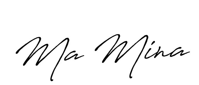 You should practise on your own different ways (Antro_Vectra_Bolder) to write your name (Ma Mina) in signature. don't let someone else do it for you. Ma Mina signature style 7 images and pictures png