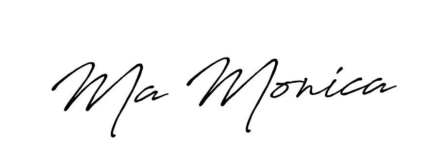 Create a beautiful signature design for name Ma Monica. With this signature (Antro_Vectra_Bolder) fonts, you can make a handwritten signature for free. Ma Monica signature style 7 images and pictures png