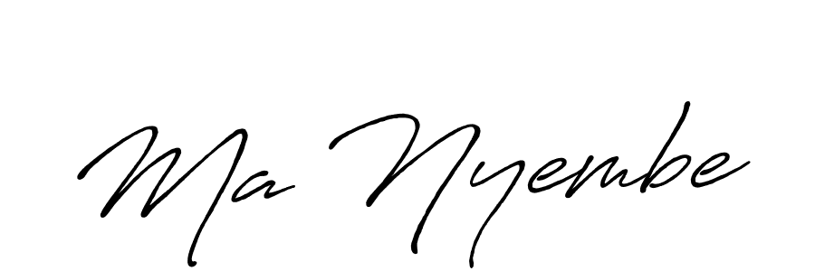 Use a signature maker to create a handwritten signature online. With this signature software, you can design (Antro_Vectra_Bolder) your own signature for name Ma Nyembe. Ma Nyembe signature style 7 images and pictures png