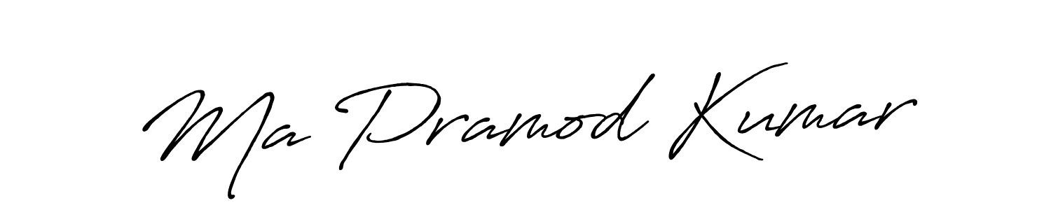 How to make Ma Pramod Kumar name signature. Use Antro_Vectra_Bolder style for creating short signs online. This is the latest handwritten sign. Ma Pramod Kumar signature style 7 images and pictures png