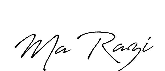 Make a beautiful signature design for name Ma Razi. With this signature (Antro_Vectra_Bolder) style, you can create a handwritten signature for free. Ma Razi signature style 7 images and pictures png