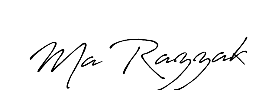Use a signature maker to create a handwritten signature online. With this signature software, you can design (Antro_Vectra_Bolder) your own signature for name Ma Razzak. Ma Razzak signature style 7 images and pictures png