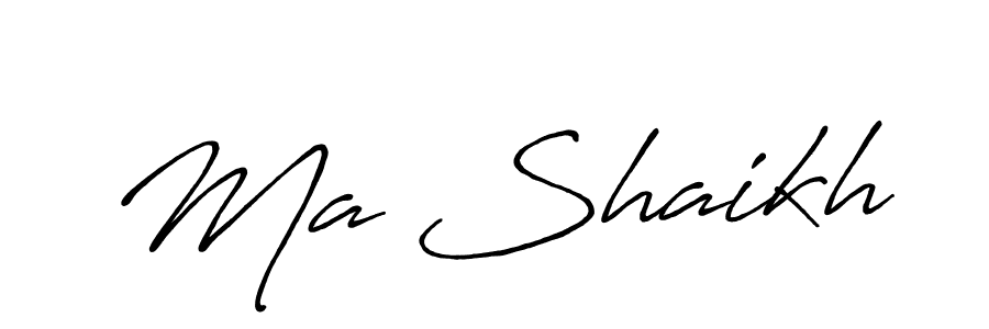 Use a signature maker to create a handwritten signature online. With this signature software, you can design (Antro_Vectra_Bolder) your own signature for name Ma Shaikh. Ma Shaikh signature style 7 images and pictures png