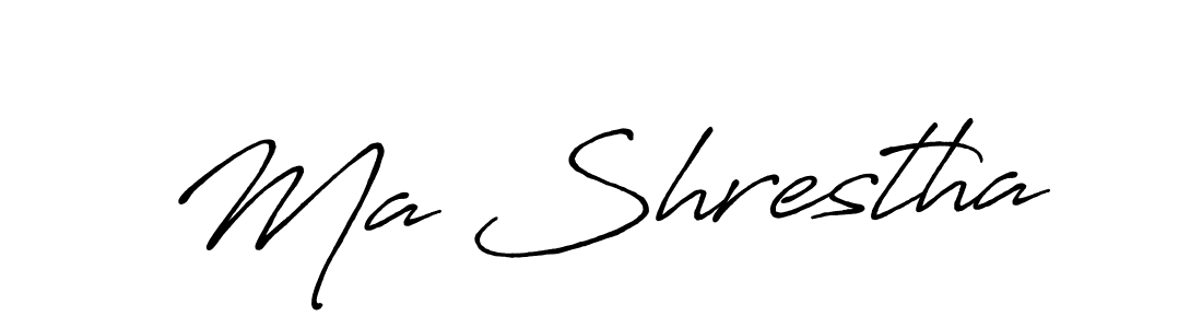 The best way (Antro_Vectra_Bolder) to make a short signature is to pick only two or three words in your name. The name Ma Shrestha include a total of six letters. For converting this name. Ma Shrestha signature style 7 images and pictures png