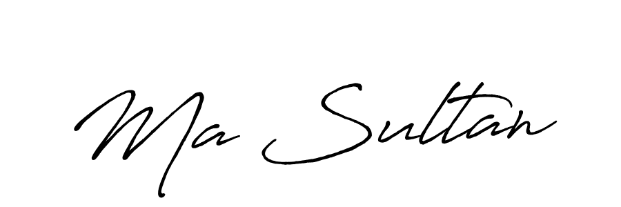 Make a beautiful signature design for name Ma Sultan. With this signature (Antro_Vectra_Bolder) style, you can create a handwritten signature for free. Ma Sultan signature style 7 images and pictures png