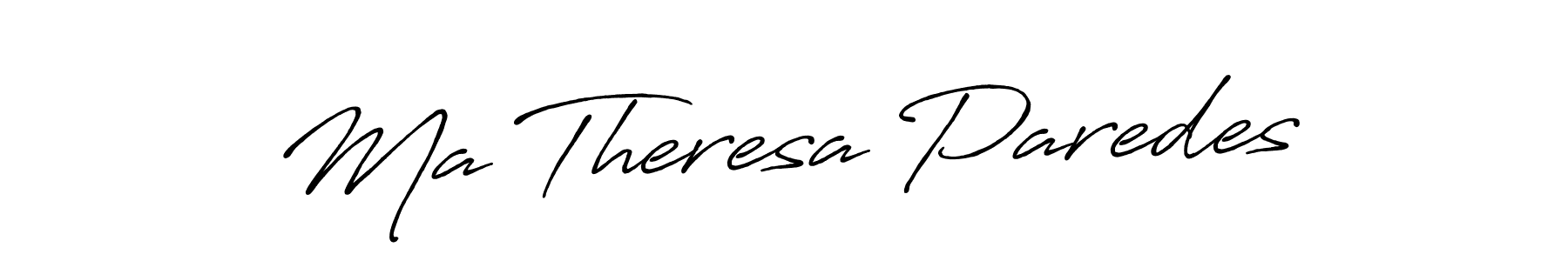 You should practise on your own different ways (Antro_Vectra_Bolder) to write your name (Ma Theresa Paredes) in signature. don't let someone else do it for you. Ma Theresa Paredes signature style 7 images and pictures png