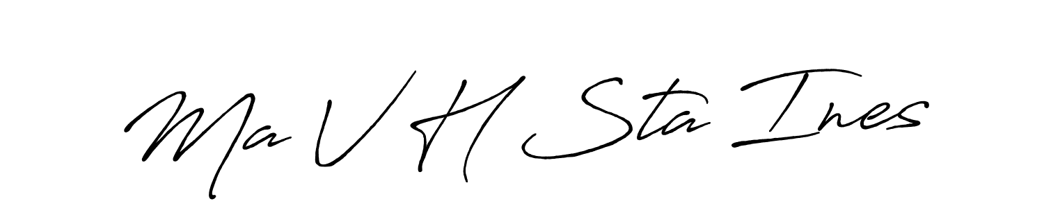 if you are searching for the best signature style for your name Ma V H Sta Ines. so please give up your signature search. here we have designed multiple signature styles  using Antro_Vectra_Bolder. Ma V H Sta Ines signature style 7 images and pictures png