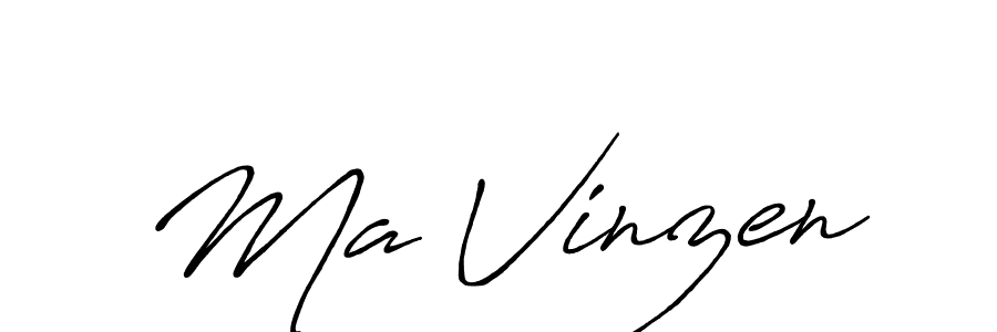 Design your own signature with our free online signature maker. With this signature software, you can create a handwritten (Antro_Vectra_Bolder) signature for name Ma Vinzen. Ma Vinzen signature style 7 images and pictures png