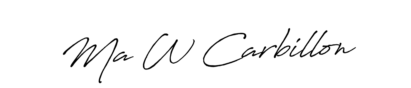 Best and Professional Signature Style for Ma W Carbillon. Antro_Vectra_Bolder Best Signature Style Collection. Ma W Carbillon signature style 7 images and pictures png