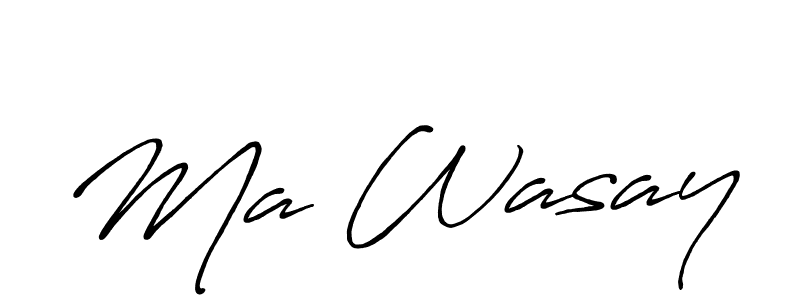 if you are searching for the best signature style for your name Ma Wasay. so please give up your signature search. here we have designed multiple signature styles  using Antro_Vectra_Bolder. Ma Wasay signature style 7 images and pictures png