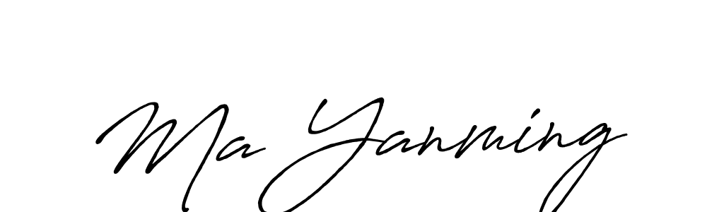 Similarly Antro_Vectra_Bolder is the best handwritten signature design. Signature creator online .You can use it as an online autograph creator for name Ma Yanming. Ma Yanming signature style 7 images and pictures png