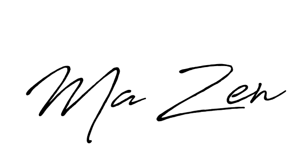 You should practise on your own different ways (Antro_Vectra_Bolder) to write your name (Ma Zen) in signature. don't let someone else do it for you. Ma Zen signature style 7 images and pictures png