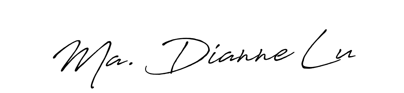 Also we have Ma. Dianne Lu name is the best signature style. Create professional handwritten signature collection using Antro_Vectra_Bolder autograph style. Ma. Dianne Lu signature style 7 images and pictures png