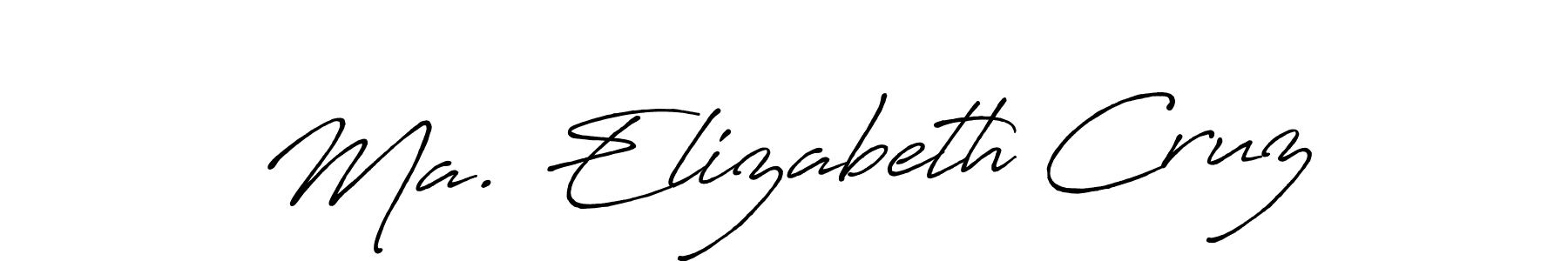 The best way (Antro_Vectra_Bolder) to make a short signature is to pick only two or three words in your name. The name Ma. Elizabeth Cruz include a total of six letters. For converting this name. Ma. Elizabeth Cruz signature style 7 images and pictures png