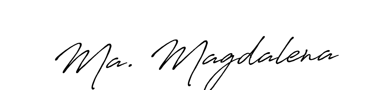 Make a beautiful signature design for name Ma. Magdalena. With this signature (Antro_Vectra_Bolder) style, you can create a handwritten signature for free. Ma. Magdalena signature style 7 images and pictures png