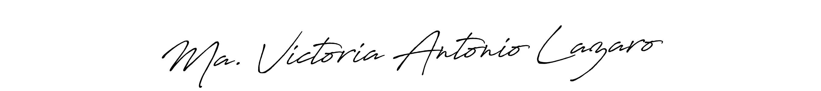 The best way (Antro_Vectra_Bolder) to make a short signature is to pick only two or three words in your name. The name Ma. Victoria Antonio Lazaro include a total of six letters. For converting this name. Ma. Victoria Antonio Lazaro signature style 7 images and pictures png