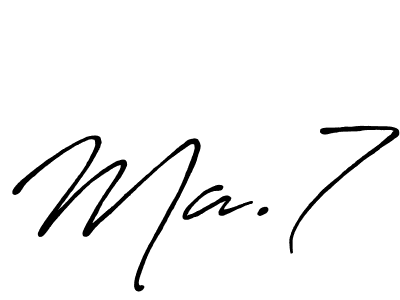 Similarly Antro_Vectra_Bolder is the best handwritten signature design. Signature creator online .You can use it as an online autograph creator for name Ma.7. Ma.7 signature style 7 images and pictures png