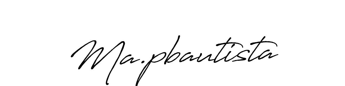 Create a beautiful signature design for name Ma.pbautista. With this signature (Antro_Vectra_Bolder) fonts, you can make a handwritten signature for free. Ma.pbautista signature style 7 images and pictures png