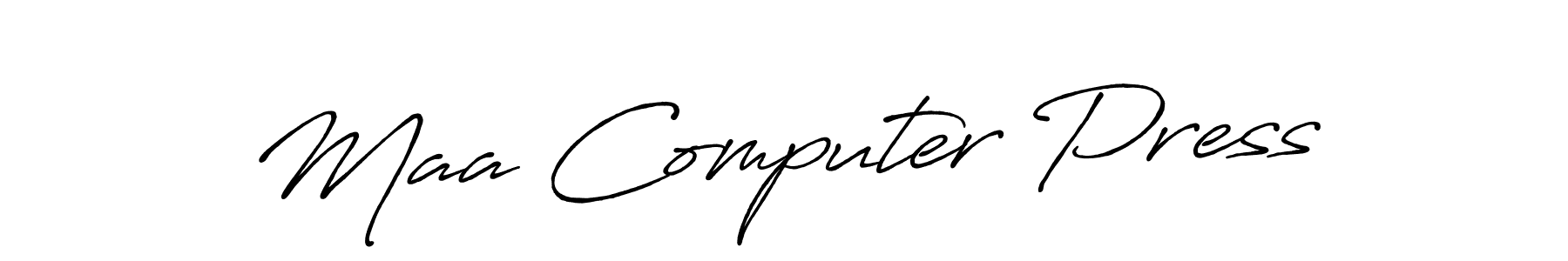 Maa Computer Press stylish signature style. Best Handwritten Sign (Antro_Vectra_Bolder) for my name. Handwritten Signature Collection Ideas for my name Maa Computer Press. Maa Computer Press signature style 7 images and pictures png