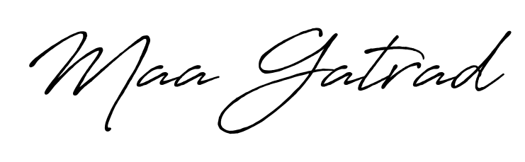 Stand out with a creative autograph for Maa Gatrad. The Antro_Vectra_Bolder styling blends modern aesthetics with classic signature flourishes. Maa Gatrad signature style 7 images and pictures png