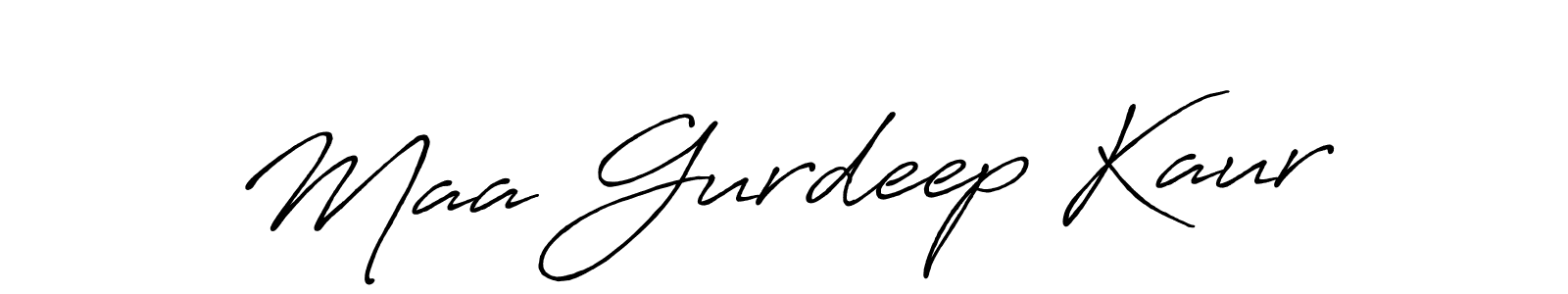 Maa Gurdeep Kaur stylish signature style. Best Handwritten Sign (Antro_Vectra_Bolder) for my name. Handwritten Signature Collection Ideas for my name Maa Gurdeep Kaur. Maa Gurdeep Kaur signature style 7 images and pictures png