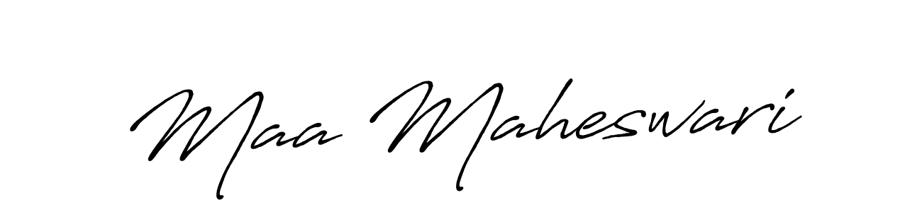 Design your own signature with our free online signature maker. With this signature software, you can create a handwritten (Antro_Vectra_Bolder) signature for name Maa Maheswari. Maa Maheswari signature style 7 images and pictures png