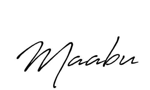 Design your own signature with our free online signature maker. With this signature software, you can create a handwritten (Antro_Vectra_Bolder) signature for name Maabu. Maabu signature style 7 images and pictures png