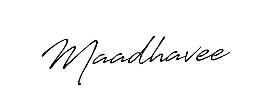 Maadhavee stylish signature style. Best Handwritten Sign (Antro_Vectra_Bolder) for my name. Handwritten Signature Collection Ideas for my name Maadhavee. Maadhavee signature style 7 images and pictures png