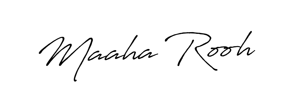 How to make Maaha Rooh signature? Antro_Vectra_Bolder is a professional autograph style. Create handwritten signature for Maaha Rooh name. Maaha Rooh signature style 7 images and pictures png