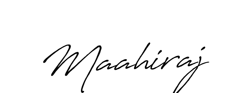 Use a signature maker to create a handwritten signature online. With this signature software, you can design (Antro_Vectra_Bolder) your own signature for name Maahiraj. Maahiraj signature style 7 images and pictures png