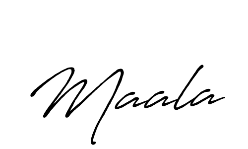 Maala stylish signature style. Best Handwritten Sign (Antro_Vectra_Bolder) for my name. Handwritten Signature Collection Ideas for my name Maala. Maala signature style 7 images and pictures png