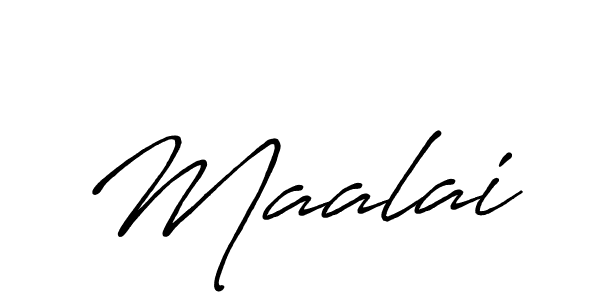 Create a beautiful signature design for name Maalai. With this signature (Antro_Vectra_Bolder) fonts, you can make a handwritten signature for free. Maalai signature style 7 images and pictures png